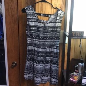 Black and white mini dress